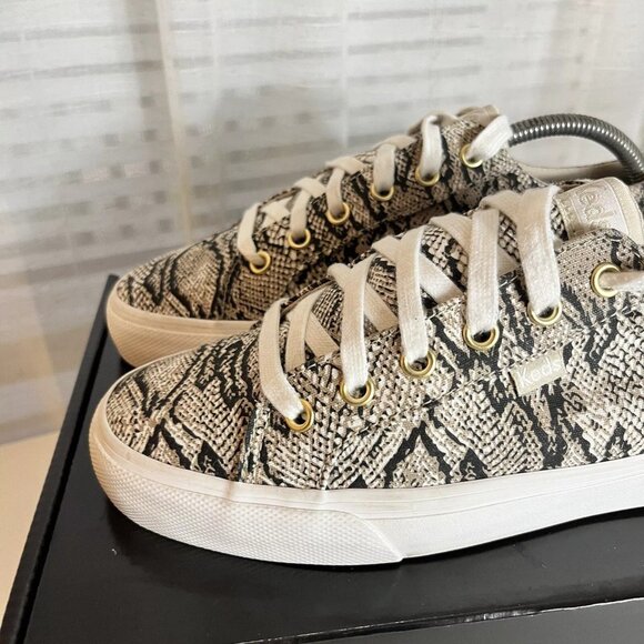 Keds Jump Kick Sneakers Womens Size 9.5 Python Snake Print Canvas Lace Up EUC! - Picture 2 of 11